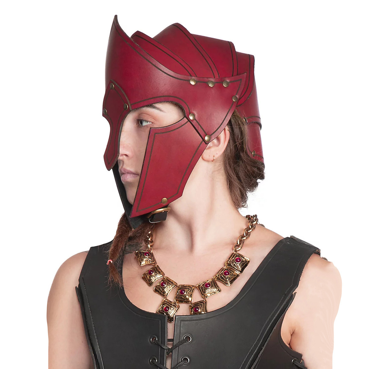 Medieval Retro Halloween Viking Knight Fantasy Warrior Elf Helmet cosplay dress up props