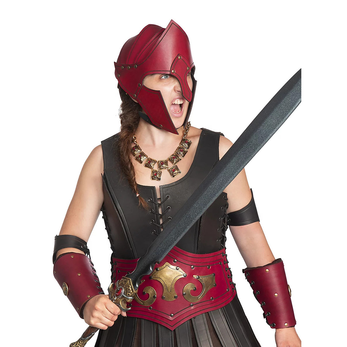 Medieval Retro Halloween Viking Knight Fantasy Warrior Elf Helmet cosplay dress up props