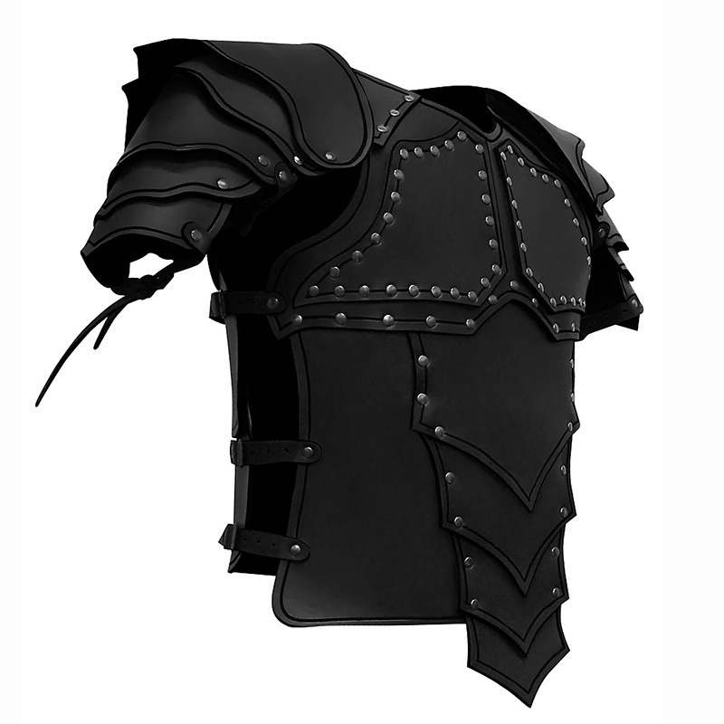 Medieval gladiator knight gauntlet viking vintage leather breastplate armor cosplay dress up props